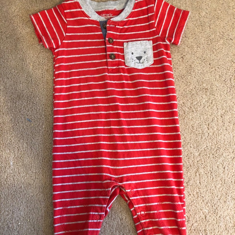 Red striped bodysuit
